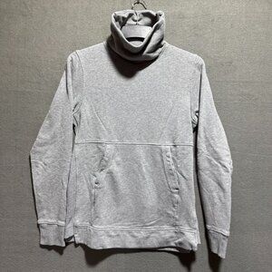 Lululemon Women’s Size 8 Press Pause Gray Funnel Neck Pullover